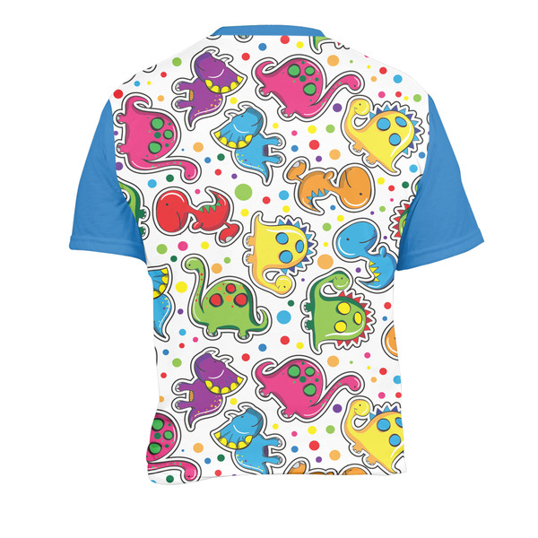 Dots & Dinosaur Men's Crew Neck T Shirt Medium - Back