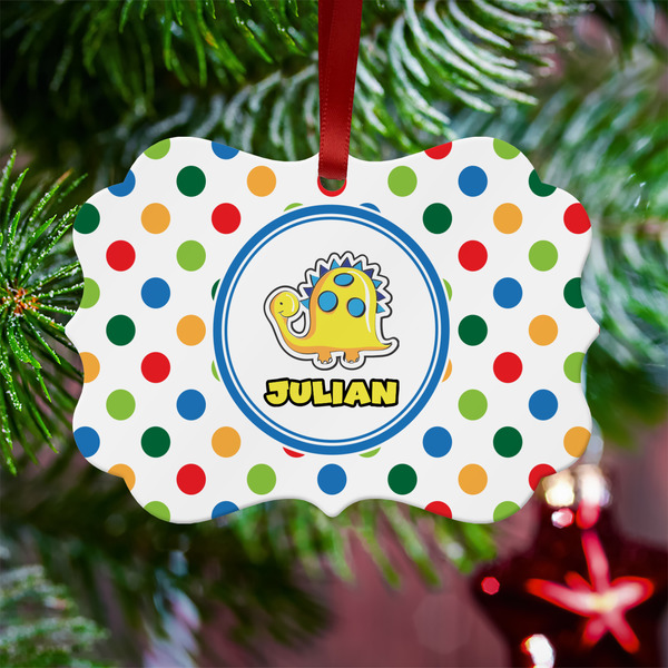 Dots & Dinosaur Metal Benilux Ornament - Lifestyle