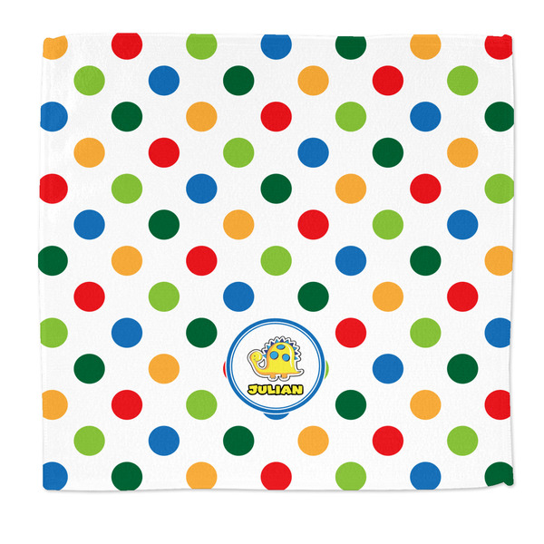 Custom Dots & Dinosaur Microfiber Dish Rag (Personalized)