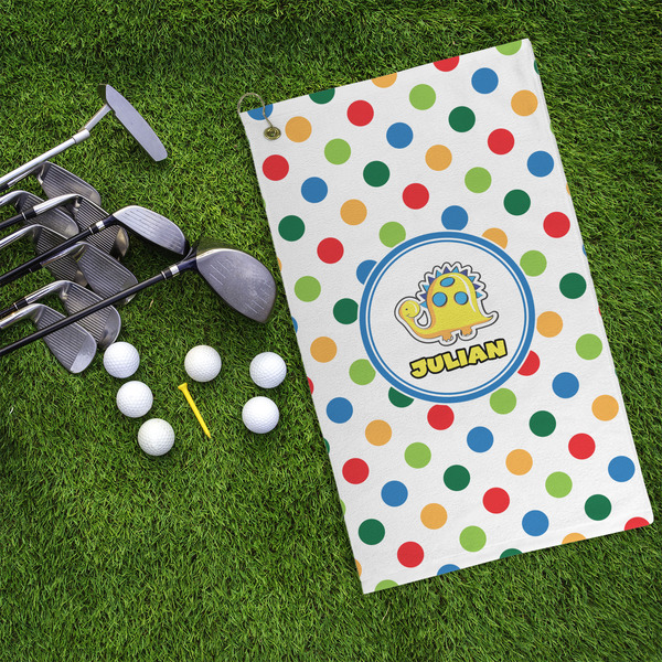 Dots & Dinosaur Microfiber Golf Towels - LIFESTYLE