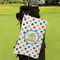 Dots & Dinosaur Microfiber Golf Towels - Small - LIFESTYLE
