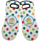 Dots & Dinosaur Neoprene Oven Mitts - Set of 2 w/ Name or Text