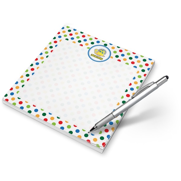 Custom Dots & Dinosaur Notepad (Personalized)