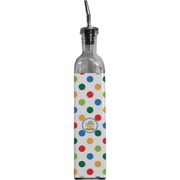 Custom Dots & Dinosaur Oil Dispenser Bottle (Personalized)