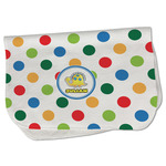 Dots & Dinosaur Burp Cloth - Fleece w/ Name or Text