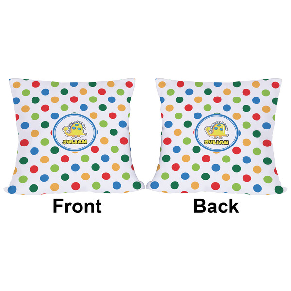 Dots & Dinosaur Outdoor Pillow - 16x16