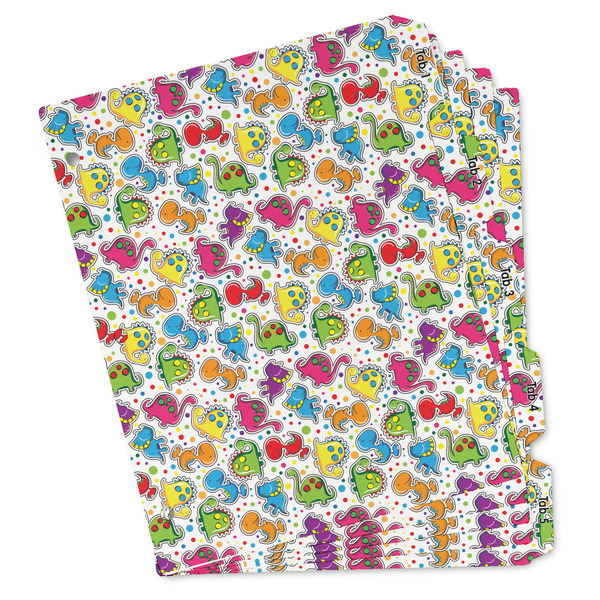 Custom Dots & Dinosaur Binder Tab Divider - Set of 5 (Personalized)