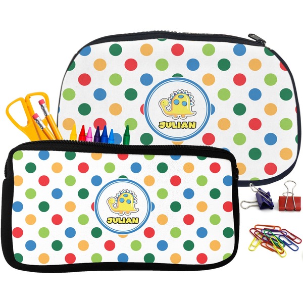 Dots & Dinosaur Pencil / School Supplies Bags Small and Medium