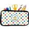 Dots & Dinosaur Neoprene Pencil Case - Small w/ Name or Text