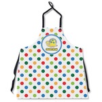 Dots & Dinosaur Apron Without Pockets w/ Name or Text