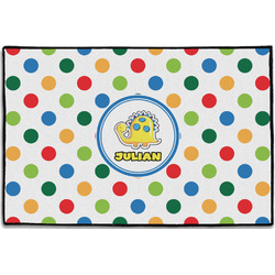 Dots & Dinosaur Door Mat - 36"x24" (Personalized)