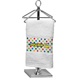 Dots & Dinosaur Cotton Finger Tip Towel (Personalized)