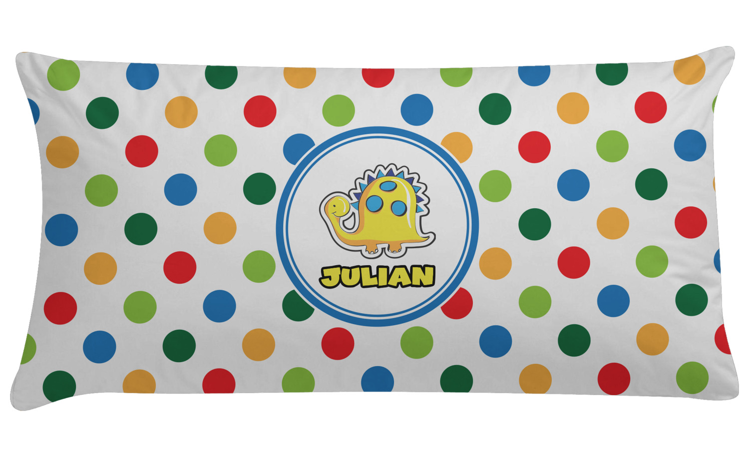 Dots & Dinosaur Pillow Case (Personalized) YouCustomizeIt