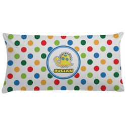 Dots & Dinosaur Pillow Case - King (Personalized)