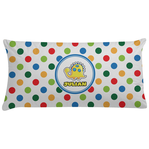 Custom Dots & Dinosaur Pillow Case (Personalized)