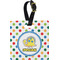 Dots & Dinosaur Personalized Square Luggage Tag
