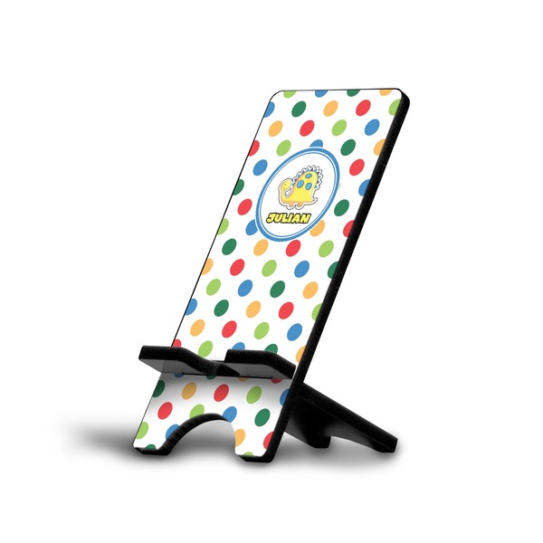 Custom Dots & Dinosaur Cell Phone Stand (Personalized)