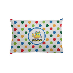 Dots & Dinosaur Pillow Case - Standard (Personalized)