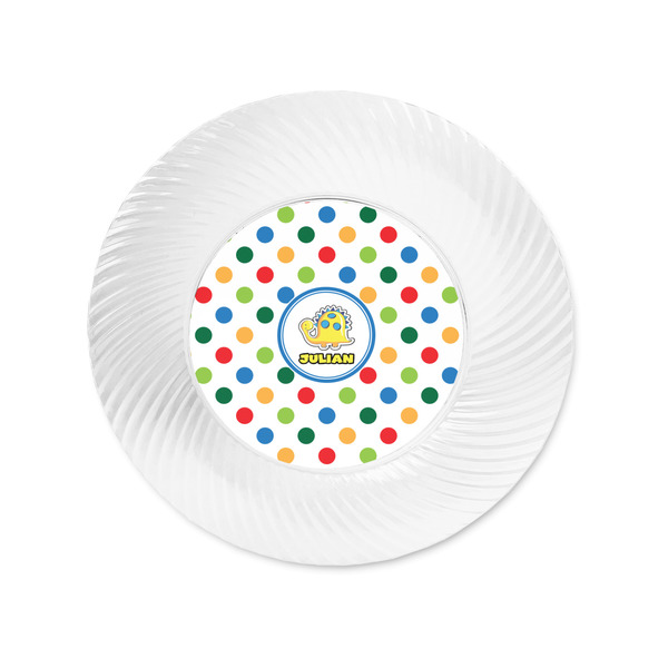 Dots & Dinosaur Plastic Party Appetizer & Dessert Plates - Approval