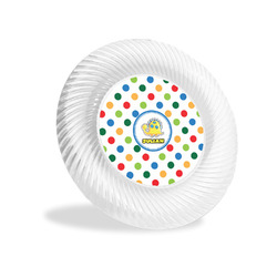 Dots & Dinosaur Plastic Party Appetizer & Dessert Plates - 6" (Personalized)