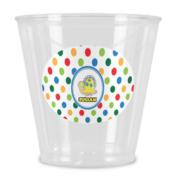 Dots & Dinosaur Plastic Shot Glass (Personalized)