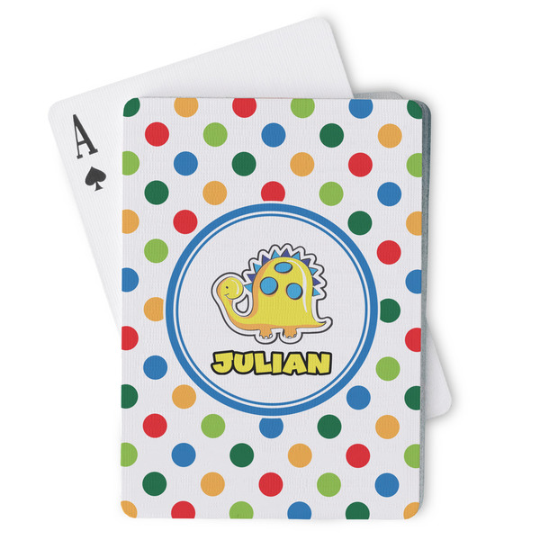 Custom Dots & Dinosaur Playing Cards (Personalized)