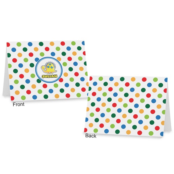 Dots & Dinosaur Postcard - Front and Back