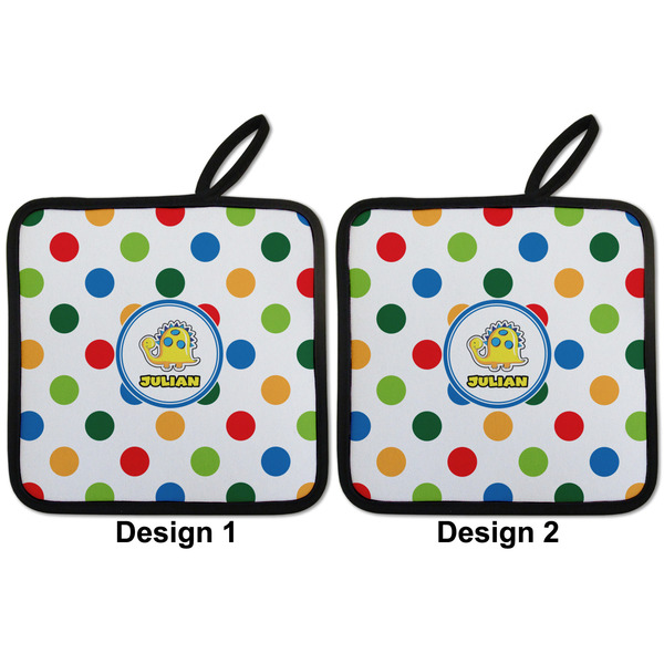 Dots & Dinosaur Pot Holders - Set of 2 APPROVAL
