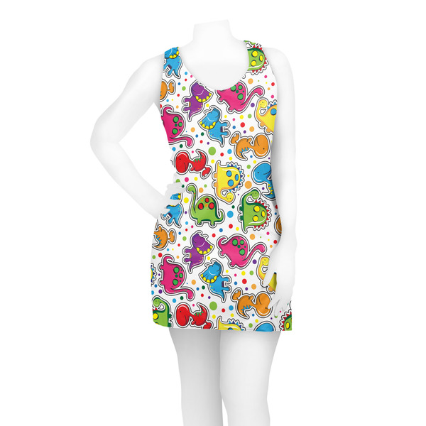 Dots & Dinosaur Racerback Dress - On Model - Front