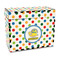 Dots & Dinosaur Wood Recipe Box - Full Color Print (Personalized)