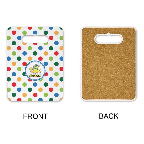 Dots & Dinosaur Rectangle Trivet with Handle - APPROVAL