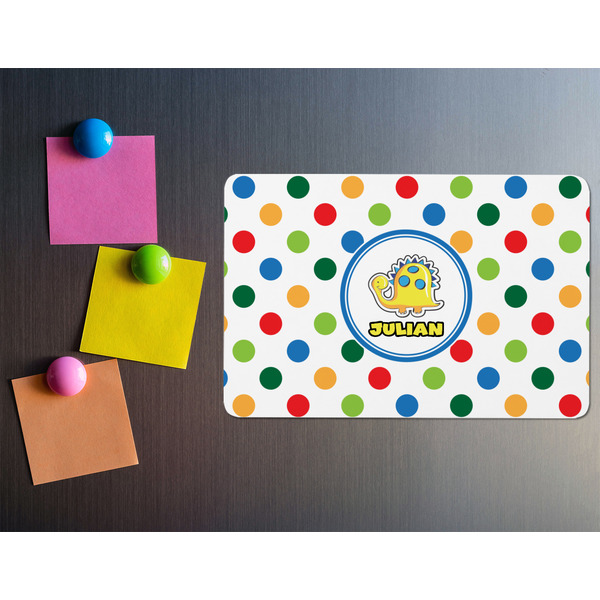 Dots & Dinosaur Rectangular Fridge Magnet - LIFESTYLE