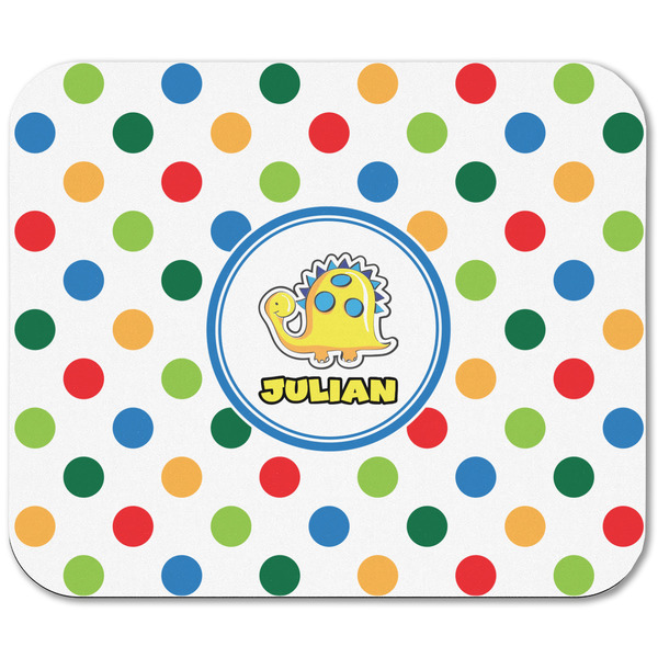 Dots & Dinosaur Rectangular Mouse Pad - APPROVAL