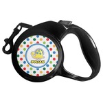 Dots & Dinosaur Retractable Dog Leash - Medium (Personalized)