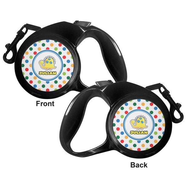 Dots & Dinosaur Retractable Dog Leash - Small - Apvl