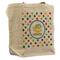 Dots & Dinosaur Reusable Cotton Grocery Bag - Front View