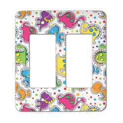 Dots & Dinosaur Rocker Style Light Switch Cover - Two Switch