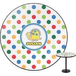 Dots & Dinosaur Round Table - 30" (Personalized)