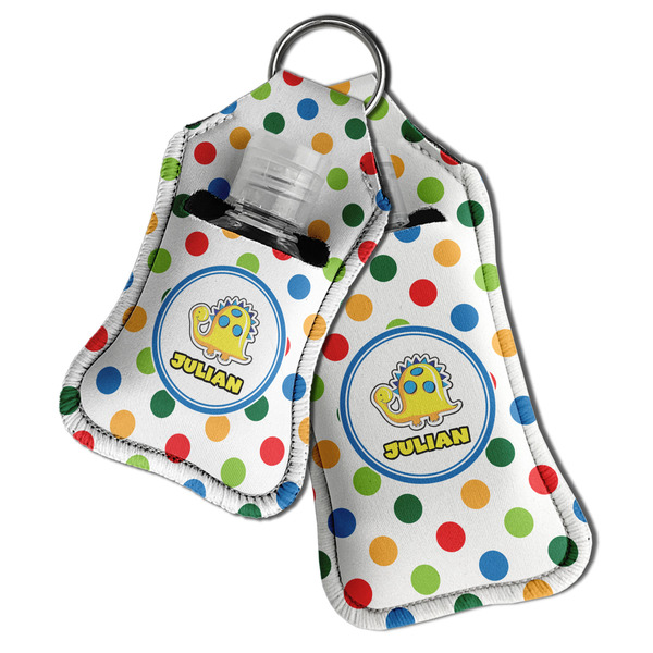 Dots & Dinosaur Sanitizer Holder Keychain - Both in Case (PARENT)