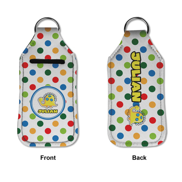 Dots & Dinosaur Sanitizer Holder Keychain - Large APPROVAL (Flat)