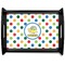 Dots & Dinosaur Black Wooden Tray - Large (Personalized)