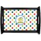 Dots & Dinosaur Black Wooden Tray - Small (Personalized)