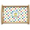 Dots & Dinosaur Natural Wooden Tray - Small (Personalized)