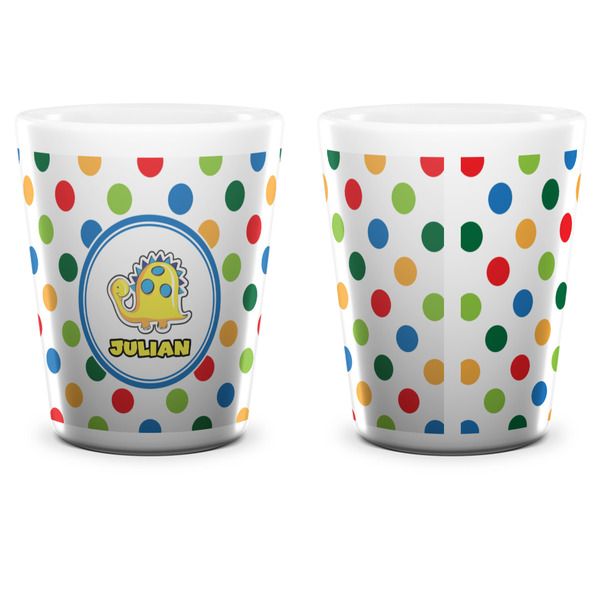 Dots & Dinosaur Shot Glass - White - APPROVAL