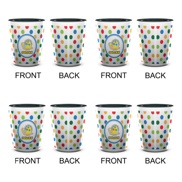 Dots & Dinosaur Shot Glassess - Two Tone - Set of 4 - APPROVAL
