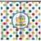 Dots & Dinosaur Shower Curtain - Custom Size (Personalized)
