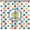 Dots & Dinosaur Shower Curtain (Personalized)