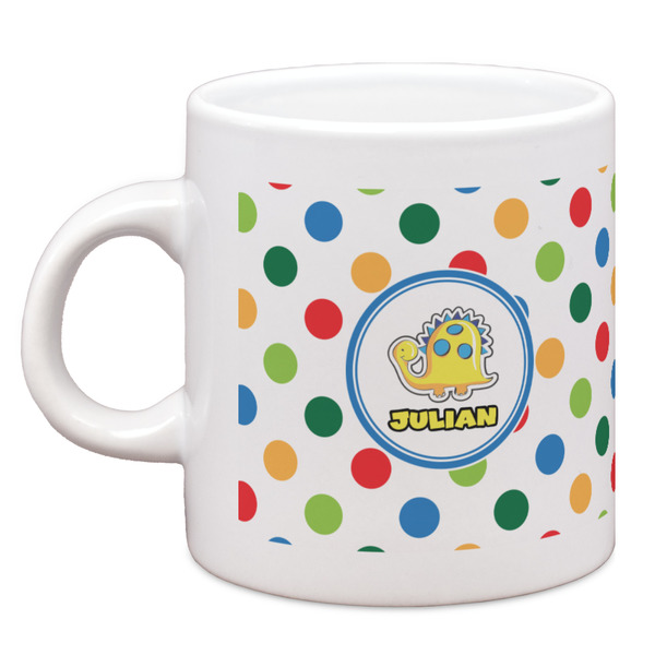 Custom Dots & Dinosaur Espresso Cup (Personalized)
