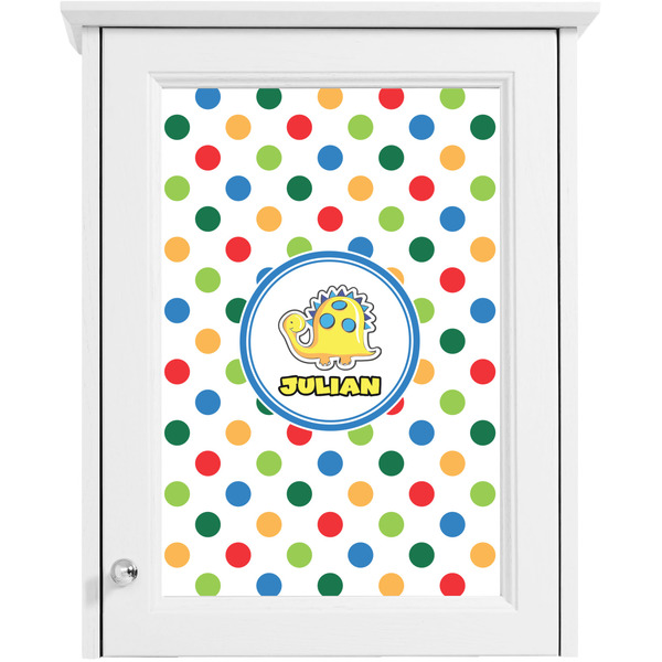 Dots & Dinosaur Single White Cabinet Decal