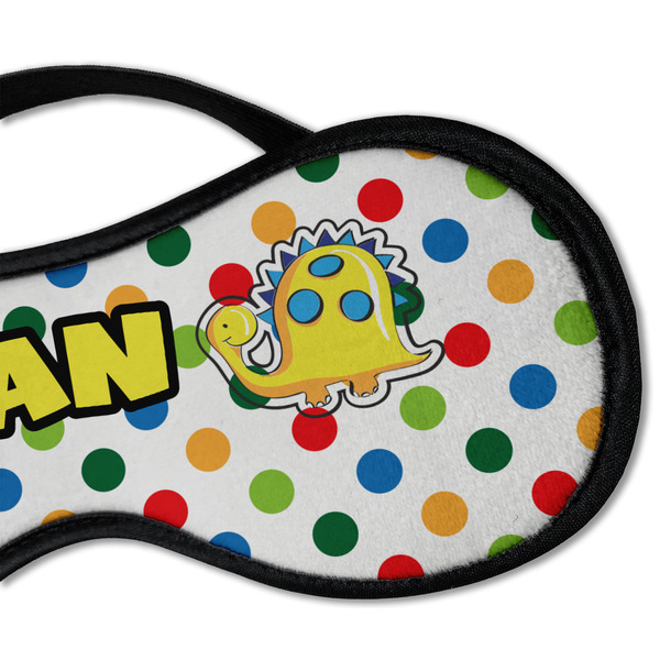 Dots & Dinosaur Sleeping Eye Mask - DETAIL Large